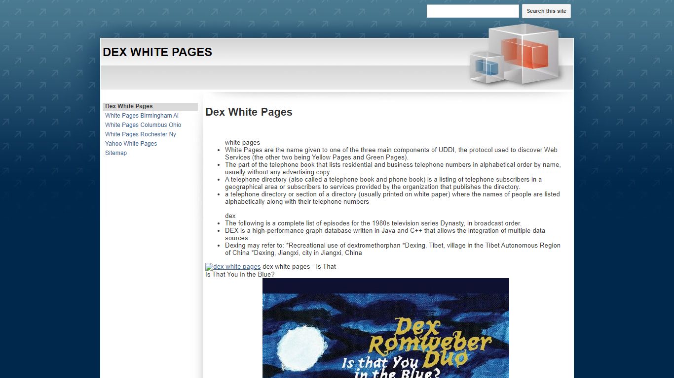 DEX WHITE PAGES - Google